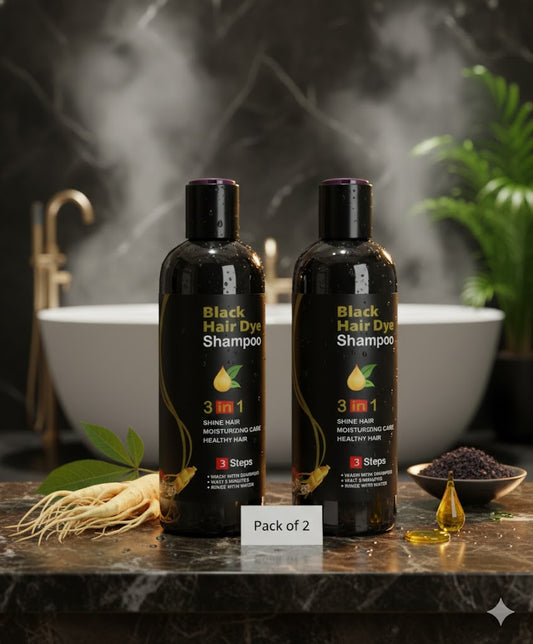 Instant Black Herbal Hair Dye Shampoo